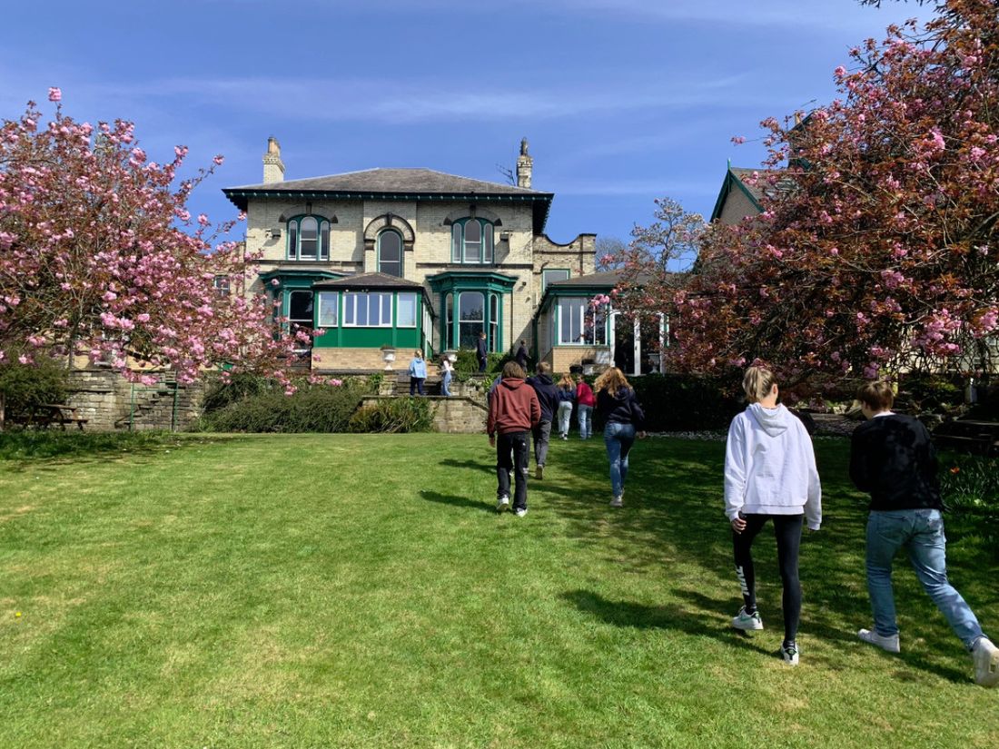 Garten und Gebäude Sprachschule Melton College in York